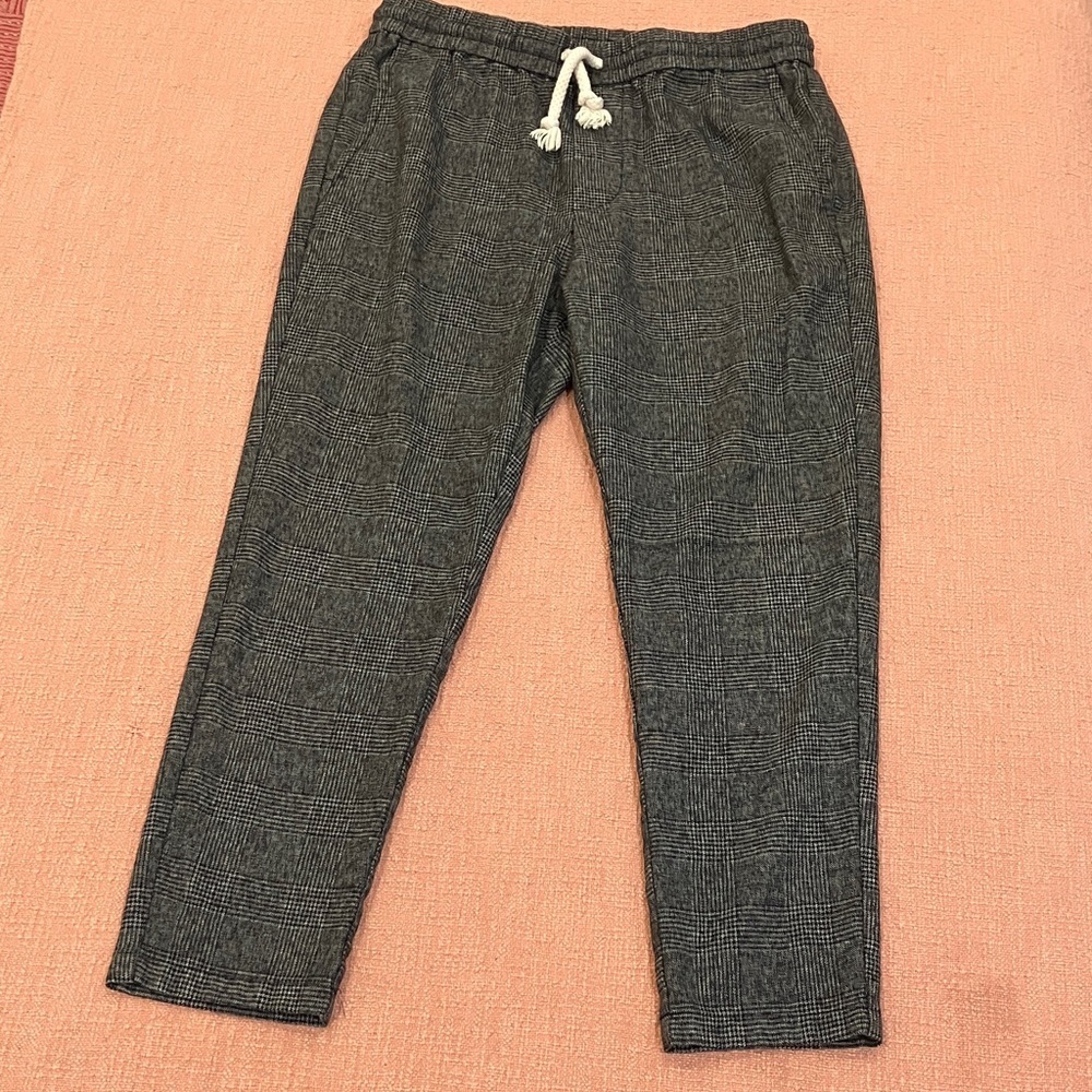 ONLY & SONS W32L26 rise 11.75” Kids Gray Checkered Pants